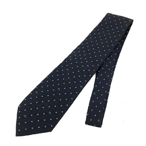 BURBERRY Dots Pattern Navyblue Tie /5T0224 - Picture 1 of 7